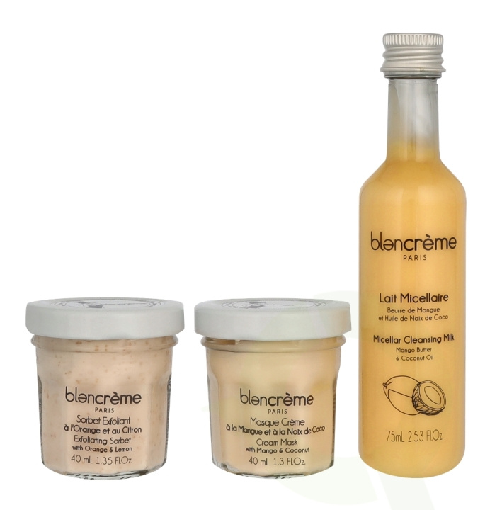 Blancreme Body Essentials Trio Set 160 ml Micellar Cleansing Milk 80ml/Scrub 40ml/Mask 40ml in the group BEAUTY & HEALTH / Gift sets / Gift sets for her at TP E-commerce Nordic AB (C99694)