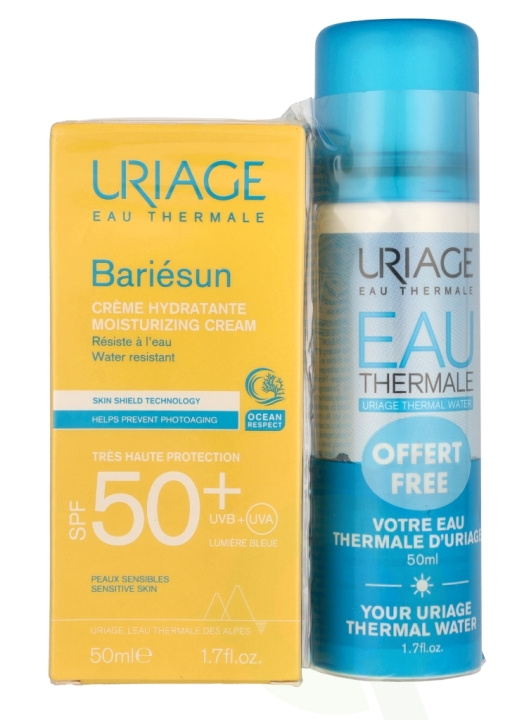 Uriage Eau Thermale Bariesun Duo Set SPF50+ 100 ml Moisturizing Cream 50ml/Gift Eau Thermal Water Spray 50ml in the group BEAUTY & HEALTH / Skin care / Tanning / Sunscreen at TP E-commerce Nordic AB (C99880)
