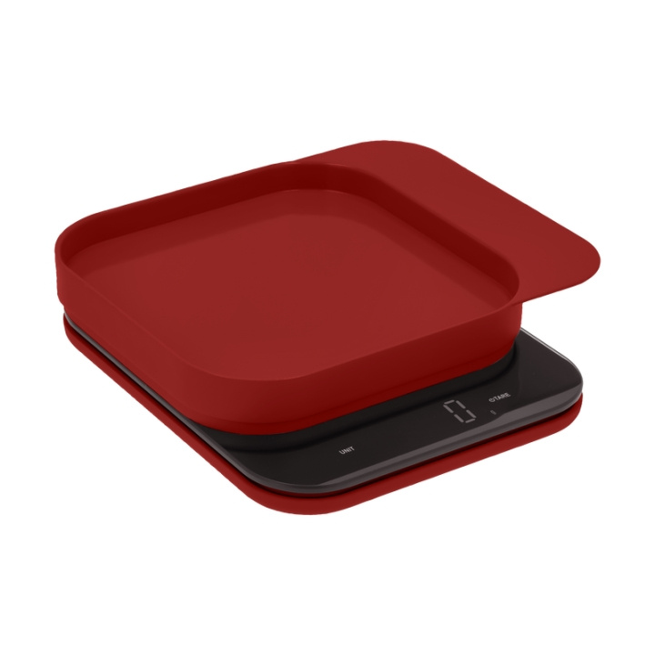 Rosti Mensura kitchen scales - Red in the group HOME, HOUSEHOLD & GARDEN / Kitchen utensils / Kitchen scales at TP E-commerce Nordic AB (D01998)
