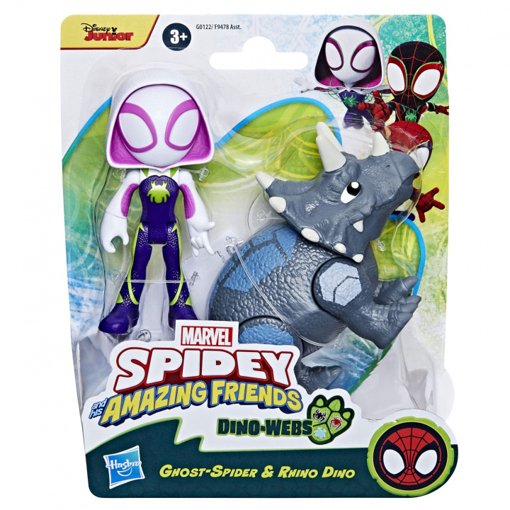 Spidey and His Amazing Friends Hero Dino Webs - Ghost-Spider & Rhino Dino in the group TOYS, KIDS & BABY PRODUCTS / Toys / Figures, Miniatures & accessories at TP E-commerce Nordic AB (D02298)