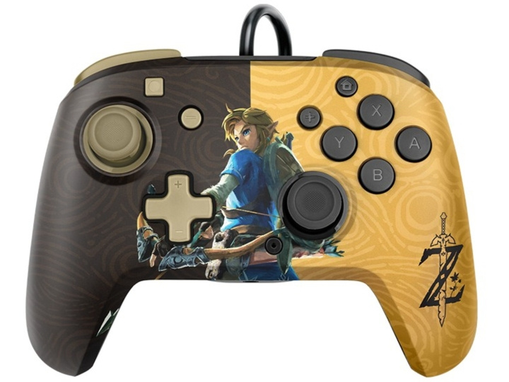 PDP Gaming Nintendo Switch Faceoff Deluxe Controller + Audio - Zelda in the group HOME ELECTRONICS / Game consoles & Accessories / Nintendo Switch / Accessories at TP E-commerce Nordic AB (D02325)