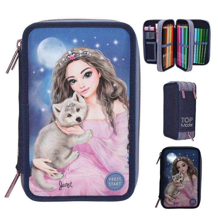 TOPModel Triple Pencil Case LED WOLF ( 0413150 ) in the group TOYS, KIDS & BABY PRODUCTS / Toys / Pencil case at TP E-commerce Nordic AB (D02536)