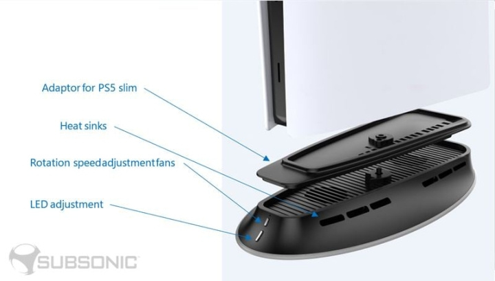 SuBsonic Cooling Led Stand - PS5/PS5 Slim in the group HOME ELECTRONICS / Game consoles & Accessories / Sony PlayStation 5 / Games at TP E-commerce Nordic AB (D02542)