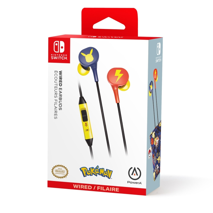 PowerA NSW Wired Earbuds - Pokémon Pikachu Blossom in the group HOME ELECTRONICS / Game consoles & Accessories / Nintendo Switch / Accessories at TP E-commerce Nordic AB (D02578)