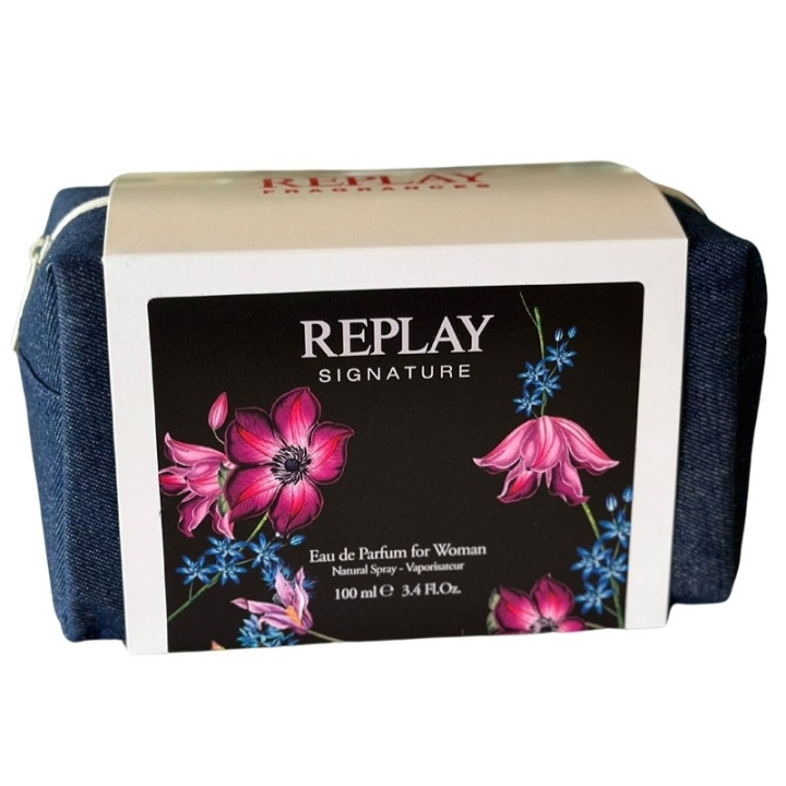 Replay Giftset Replay Signature Woman Edp 100ml + Pochette in the group BEAUTY & HEALTH / Gift sets / Gift sets for her at TP E-commerce Nordic AB (D03065)