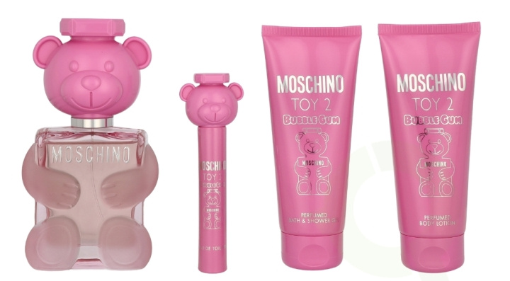 Moschino Toy 2 Bubble Gum Set 310 ml Edt Spray 100ml/Shower Gel 100ml/Body Lotion 100ml/Edt Spray 10ml in the group BEAUTY & HEALTH / Gift sets / Gift sets for her at TP E-commerce Nordic AB (D03138)