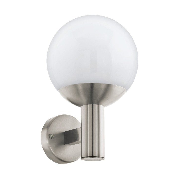 Eglo Nisia-Z outdoor wall lamp stainless steel and white - RGB + TW - Zigbee, Bluetooth in the group HOME, HOUSEHOLD & GARDEN / Electricity & Lighting / Outdoor lighting / Outdoor wall light / Outdoor wall light without sensor at TP E-commerce Nordic AB (D04035)