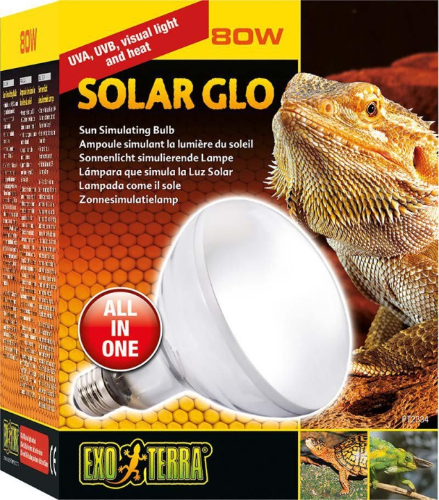 Exoterra Solar Glo 80W Uva/Uvb Heat & Sunlight E27 - (220.1818) in the group HOME, HOUSEHOLD & GARDEN / Pet Accessories / Accessories for terrariums at TP E-commerce Nordic AB (D04765)