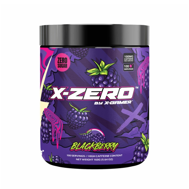 X-GAMER Energy Drink Powder X-Zero 160 gram Blackberry in the group COMPUTERS & PERIPHERALS / GAMING / Energydrinks for gamers at TP E-commerce Nordic AB (D05307)
