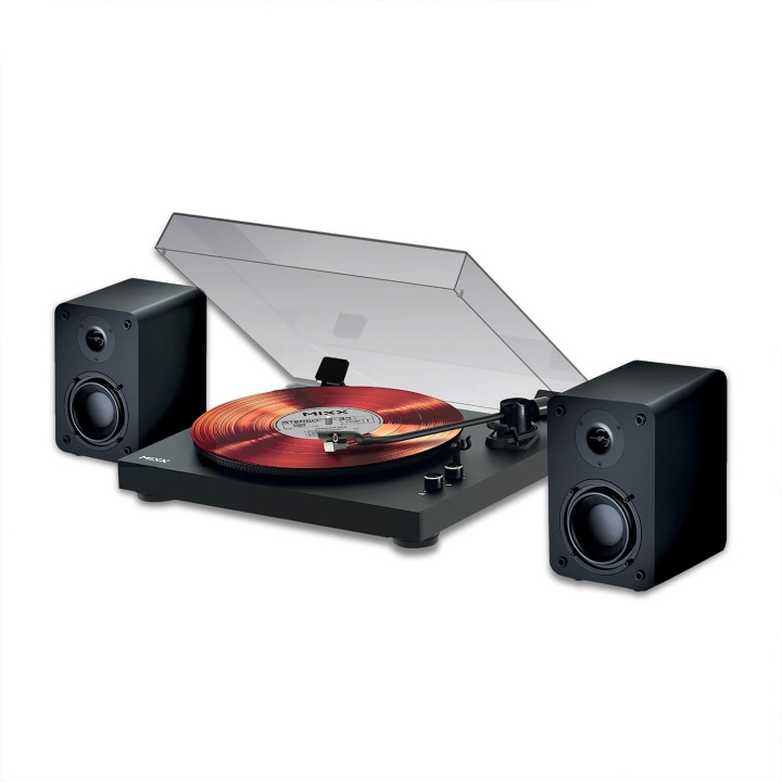 MIXX Vinyl Record Player System 5 Stereo Incl Speakers Black in the group HOME ELECTRONICS / Audio & Picture / Home cinema, Hifi & Portable / Compact stereo & Record players at TP E-commerce Nordic AB (D05367)