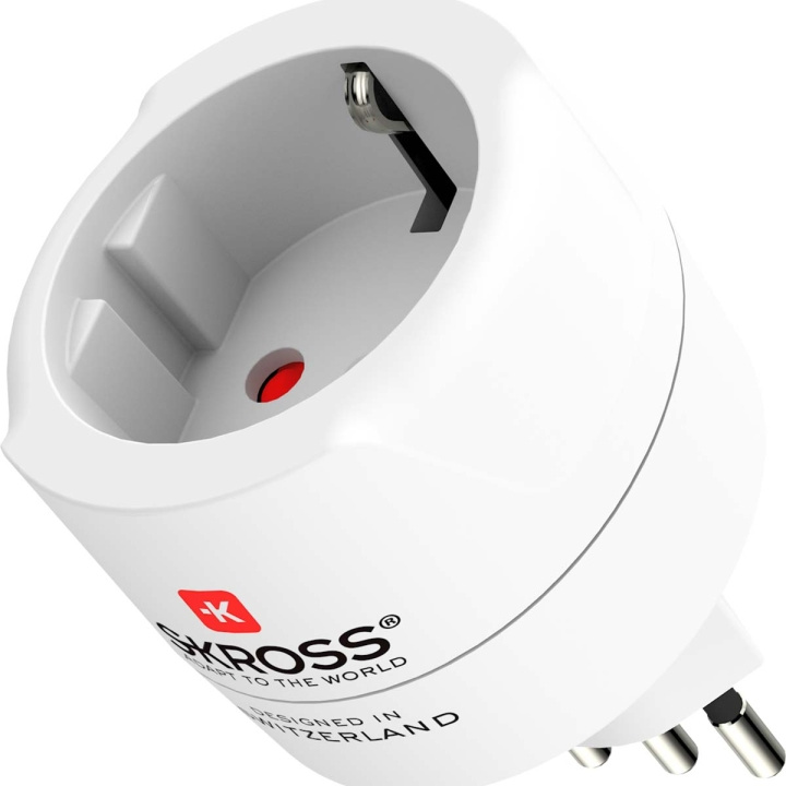 SKROSS Travel adapter Europe to Switzerland + Italy + Brazil - For 2- and 3-pole devices (grounding or Euro-plug) in the group HOME, HOUSEHOLD & GARDEN / Electricity & Lighting / Travel adapters at TP E-commerce Nordic AB (D05461)
