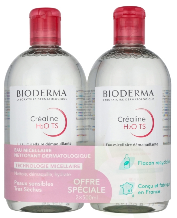 Bioderma Crealine Ts H2O Solution Micellaire Duo Pack 1000 ml 2x500ml in the group BEAUTY & HEALTH / Skin care / Face / Face Water & Facemist at TP E-commerce Nordic AB (D05684)