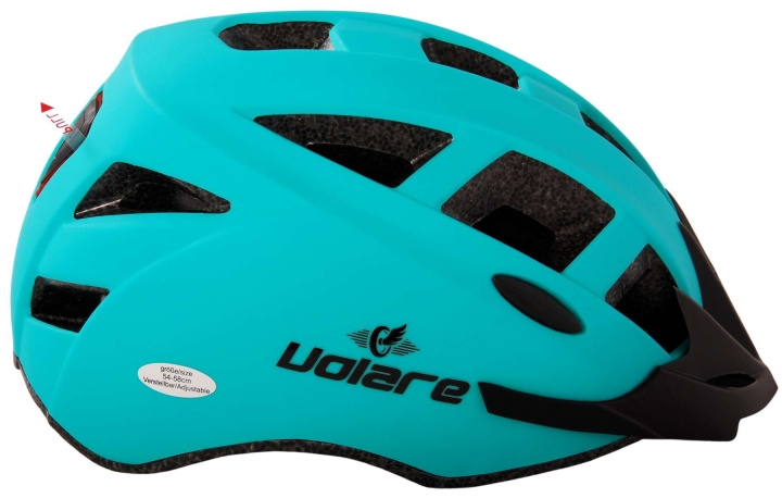 Volare Bicycle Helmet - Green w/LED 54-58 cm (1129) in the group Sport, leisure & Hobby / Sports equipment / Bicycle accessories / Helmets at TP E-commerce Nordic AB (D06378)