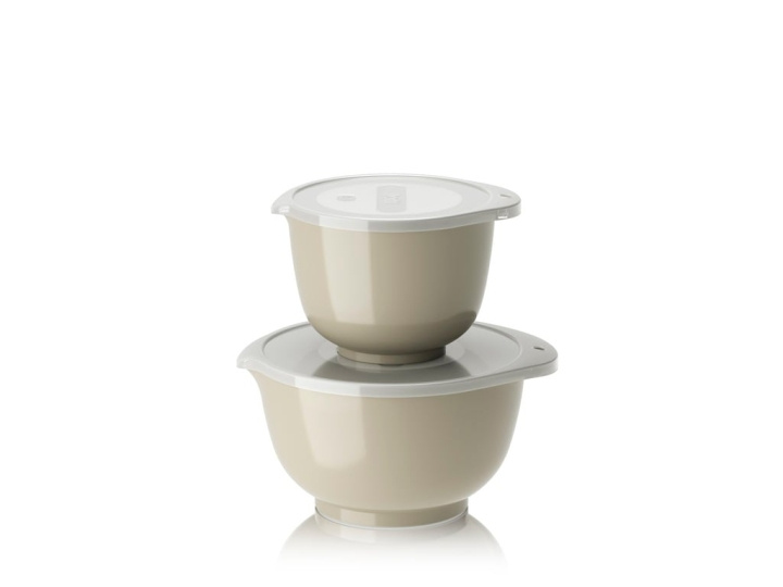 Rosti NEW Margrethe bowls, Set of 2 + lids - Humus in the group HOME, HOUSEHOLD & GARDEN / Kitchen utensils / Other kitchen tools at TP E-commerce Nordic AB (D06710)