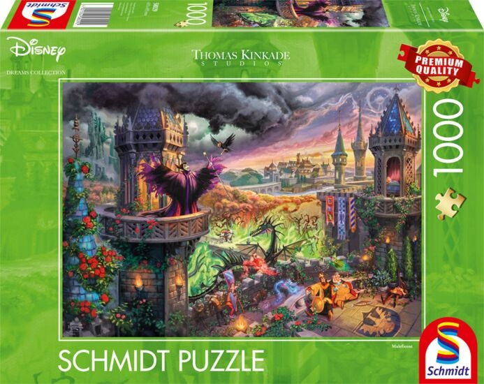 Schmidt Thomas Kinkade: Disney Maleficent (1000 Pieces) (SCH8029) in the group Sport, leisure & Hobby / Hobby / Puzzle at TP E-commerce Nordic AB (D07287)