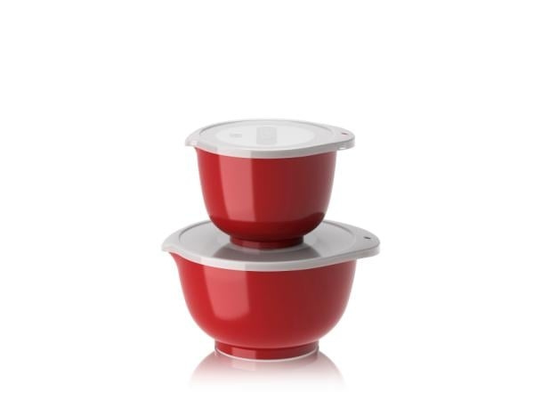 Rosti NEW Margrethe bowls, Set of 2 + lids - Red in the group HOME, HOUSEHOLD & GARDEN / Kitchen utensils / Other kitchen tools at TP E-commerce Nordic AB (D07657)