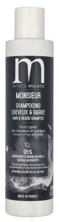 Patrice Mulato P. Mulato Monsieur Hair & Beard Shampoo 200 ml in the group BEAUTY & HEALTH / Hair & Styling / Hair care / Schampoo at TP E-commerce Nordic AB (D08279)