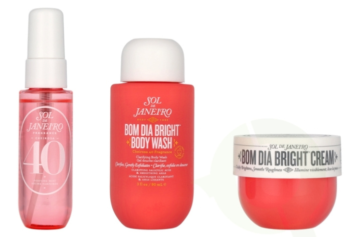Sol De Janeiro Bom Dia Jet Set 170 ml Cheirosa 40 Perfume Mist 30ml/Clarifying Body Wash 90ml/Bright Cream 50ml in the group BEAUTY & HEALTH / Gift sets / Gift sets for her at TP E-commerce Nordic AB (D08367)