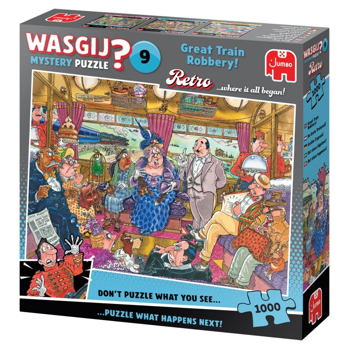 Wasgij Retro Mystery - #9 Great Train Robbery! (1000 pieces) (1110100504) in the group Sport, leisure & Hobby / Hobby / Puzzle at TP E-commerce Nordic AB (D09021)