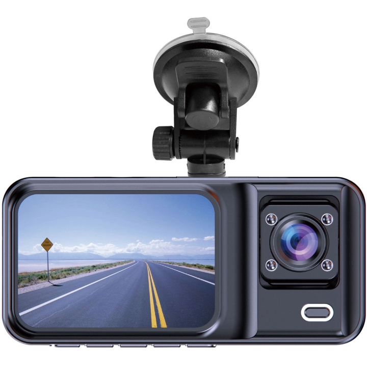Denver Bilkamera med dubbla linser (framåt och bakåt) in the group CAR / Car audio & Multimedia / Car cameras, Action cameras & accessories / Dash Cams at TP E-commerce Nordic AB (D09098)