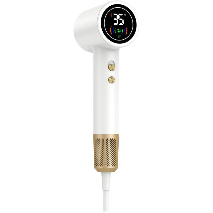 Denver Hairdryer with LED display White in the group BEAUTY & HEALTH / Hair & Styling / Styling Tools / Hair dryer at TP E-commerce Nordic AB (D09112)