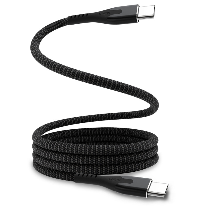 STATIK Magnetic Cable Magstack Pro USB-C To USB-C Black 1m in the group COMPUTERS & PERIPHERALS / Computer cables / USB / USB-C at TP E-commerce Nordic AB (D09184)