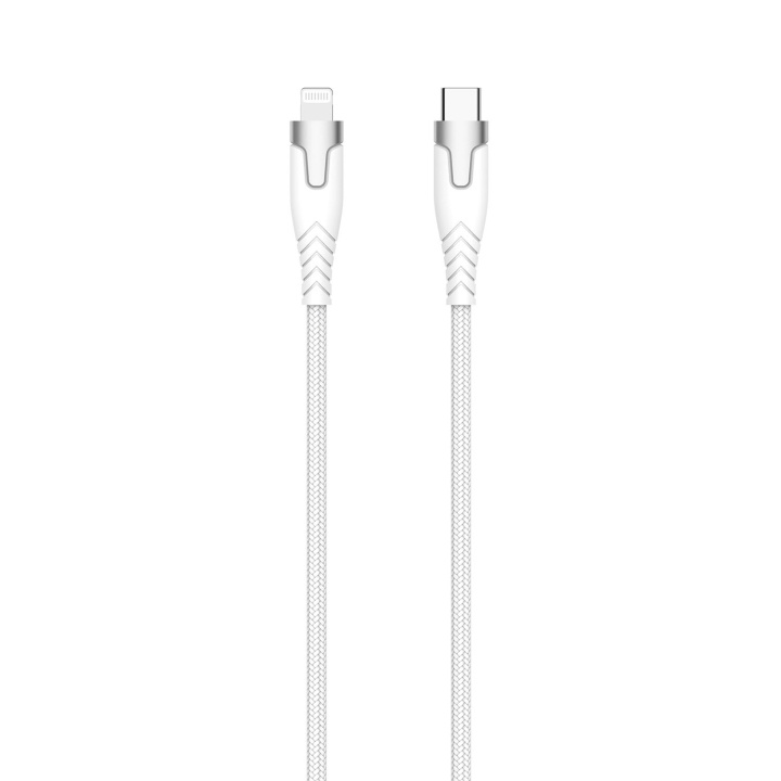Gear Kevlar Cable Pro Usb-C To Lightning Metalhousing White 1.5m in the group COMPUTERS & PERIPHERALS / Computer cables / USB / USB-C at TP E-commerce Nordic AB (D09186)