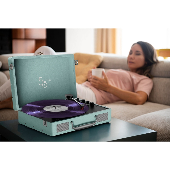 MIXX Record Player Revival 55 Stereo Green in the group HOME ELECTRONICS / Audio & Picture / Home cinema, Hifi & Portable / Compact stereo & Record players at TP E-commerce Nordic AB (D09253)