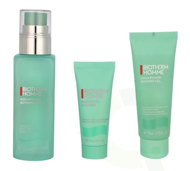 Biotherm Aquapower Set 190 ml Shower Gel 75ml/Facial Cleanser 40ml/Moisturizing Gel 75ml in the group BEAUTY & HEALTH / Gift sets / Gift sets for her at TP E-commerce Nordic AB (D09515)