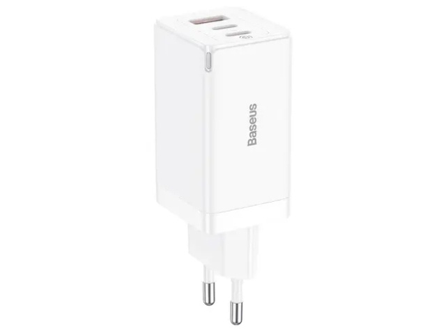 Baseus GaN5 Pro power supply adapter 65Watt White in the group SMARTPHONE & TABLETS / Chargers & Cables / Wall charger / Wall charger USB-C at TP E-commerce Nordic AB (D10245)
