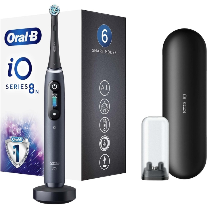 Oral B iO Series 8N Electric toothbrush, Black Onyx in the group BEAUTY & HEALTH / Oral care / Electric toothbrushes at TP E-commerce Nordic AB (D10501)