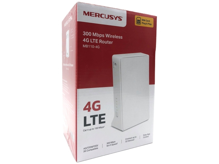 TP-Link Mercusys MB110-4G V1 wireless router Desktop in the group COMPUTERS & PERIPHERALS / Network / Routrar at TP E-commerce Nordic AB (D10573)