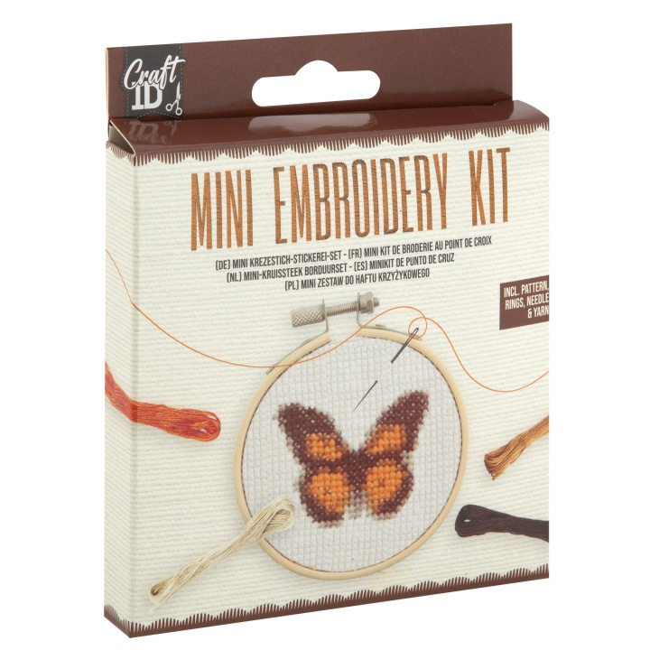 Craft ID Mini embroidery kit - Butterfly (CR1710) in the group TOYS, KIDS & BABY PRODUCTS / Toys / Crafts at TP E-commerce Nordic AB (D10763)