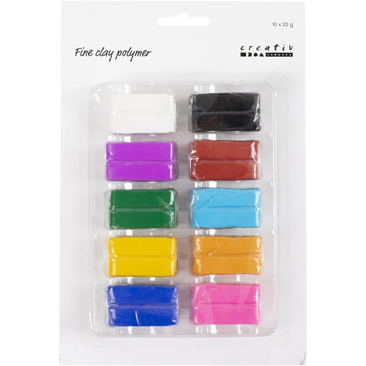 Creative Toys Fine Clay - Polymer - Colourful 10x20 g (78101) in the group TOYS, KIDS & BABY PRODUCTS / Toys / Clay, play sand and accessories at TP E-commerce Nordic AB (D10779)