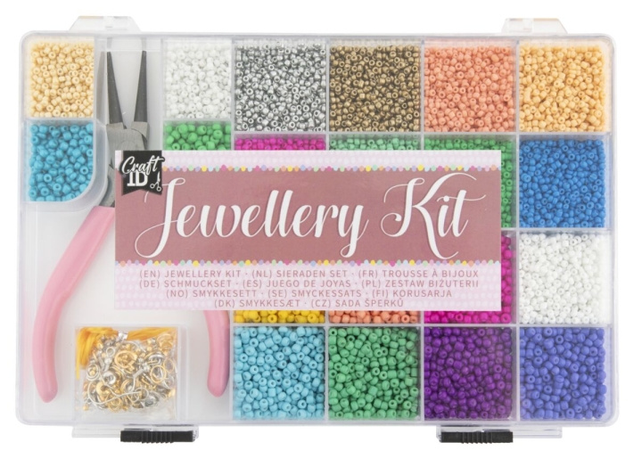 Craft ID Seed bead jewellery making kit, 20 colours beads (CR1400/GE) in the group TOYS, KIDS & BABY PRODUCTS / Toys / Crafts at TP E-commerce Nordic AB (D10989)