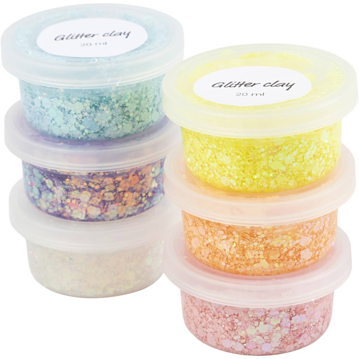 Creative Toys DIY Kit - Glitter Clay 6 pcs. (78745) in the group TOYS, KIDS & BABY PRODUCTS / Toys / Clay, play sand and accessories at TP E-commerce Nordic AB (D11001)