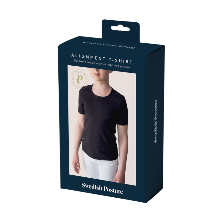 SWEDISH POSTURE Alignment Posture T-shirt Cotton Kids Black XS in the group Sport, leisure & Hobby / Accessories / T-shirts at TP E-commerce Nordic AB (D11359)