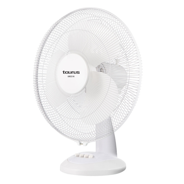 Taurus Desk Fan Greco 16 White 40cm in the group HOME, HOUSEHOLD & GARDEN / Fans & Climate products / Fan heaters at TP E-commerce Nordic AB (D11367)