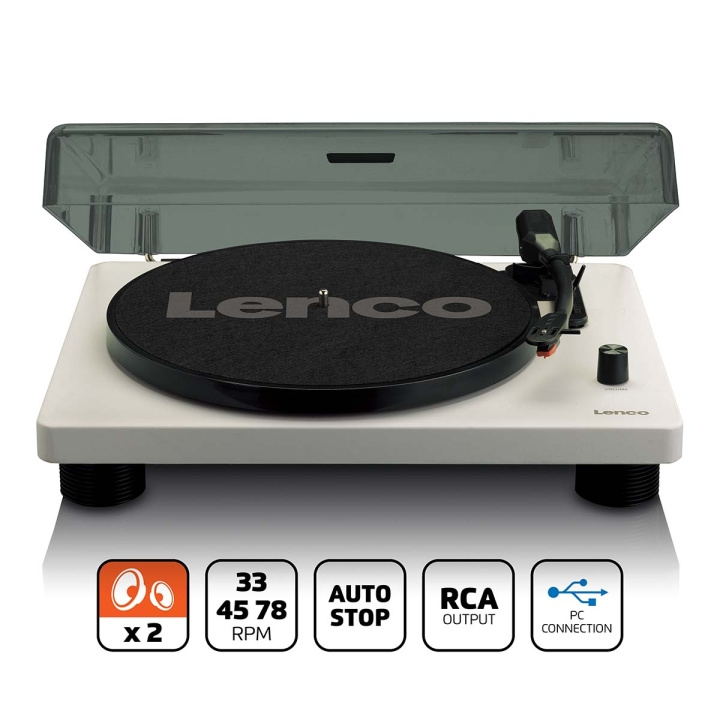 Lenco Turntable with built-in speakers USB Encoding Grey in the group HOME ELECTRONICS / Audio & Picture / Home cinema, Hifi & Portable / Compact stereo & Record players at TP E-commerce Nordic AB (D11440)