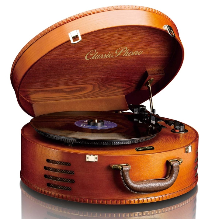 Lenco Retro turntable with 2 Built-in Speakers Brown in the group HOME ELECTRONICS / Audio & Picture / Home cinema, Hifi & Portable / Compact stereo & Record players at TP E-commerce Nordic AB (D11443)