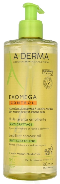 A-Derma Exomega Control Emollient Shower Oil 500 ml in the group BEAUTY & HEALTH / Skin care / Body health / Bath & Shower gels at TP E-commerce Nordic AB (D11644)
