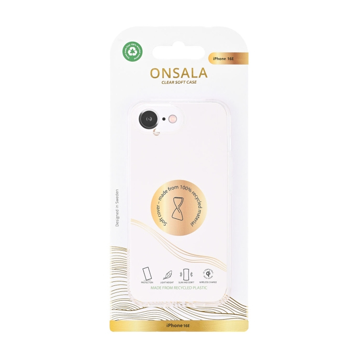 Onsala Phone Case iPhone 16E Recycled TPU Transparent in the group SMARTPHONE & TABLETS / Phone cases / Apple / iPhone 16 at TP E-commerce Nordic AB (D12003)