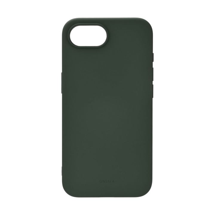 Onsala Phone Case iPhone 16E Back Silicone Touch Recycled MagSerie Olive Green in the group SMARTPHONE & TABLETS / Phone cases / Apple / iPhone 16 at TP E-commerce Nordic AB (D12013)