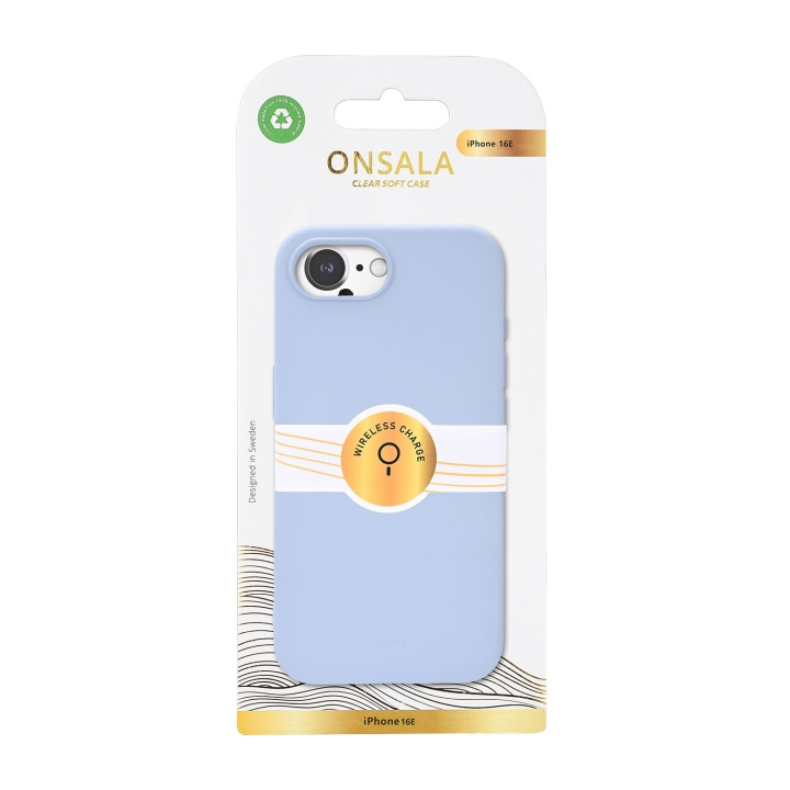 Onsala Phone Case iPhone 16E Back Silicone Touch Recycled MagSerie Chalk Summer Sky in the group SMARTPHONE & TABLETS / Phone cases / Apple / iPhone 16 at TP E-commerce Nordic AB (D12015)
