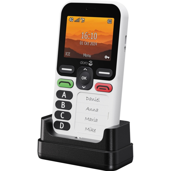 Doro Mobiltelefon 4G Leva X10 Vit/Svart, Fyndvara in the group SMARTPHONE & TABLETS / Mobile phones & smartphones at TP E-commerce Nordic AB (D12055D)