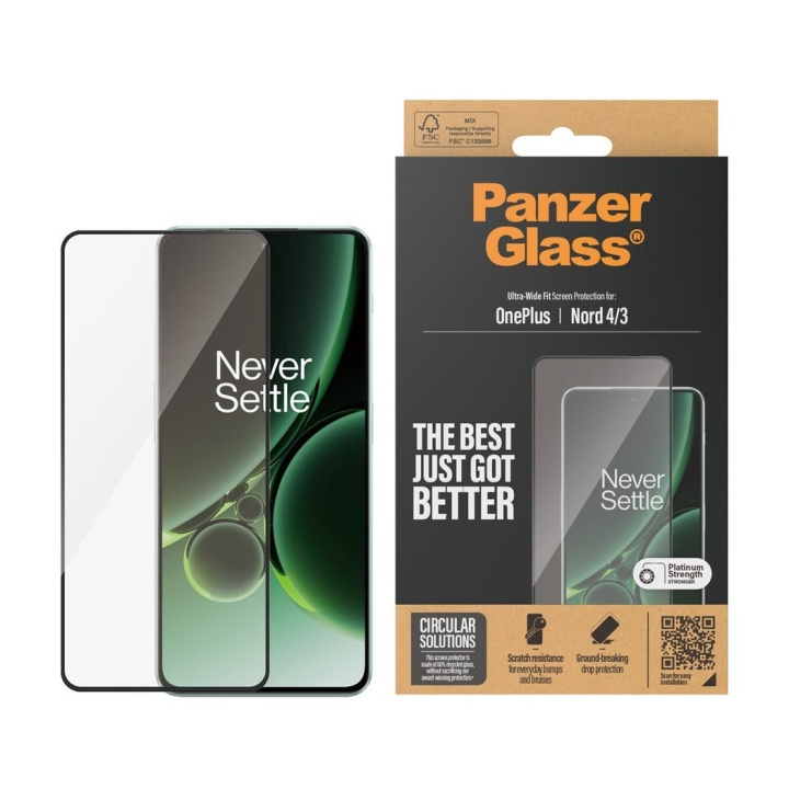 PanzerGlass Screen Protector - OnePlus Nord 4. 3 - Ultra-Wide Fit in the group SMARTPHONE & TABLETS / Phone cases / OnePlus at TP E-commerce Nordic AB (D12379)