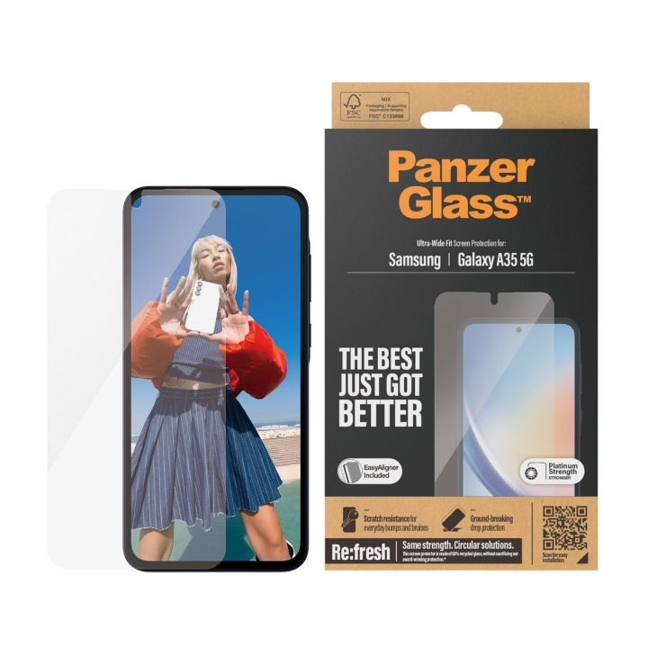 PanzerGlass Screen Protector - Samsung Galaxy A35 5G - Ultra-Wide Fit in the group SMARTPHONE & TABLETS / Phone cases / Samsung at TP E-commerce Nordic AB (D12583)