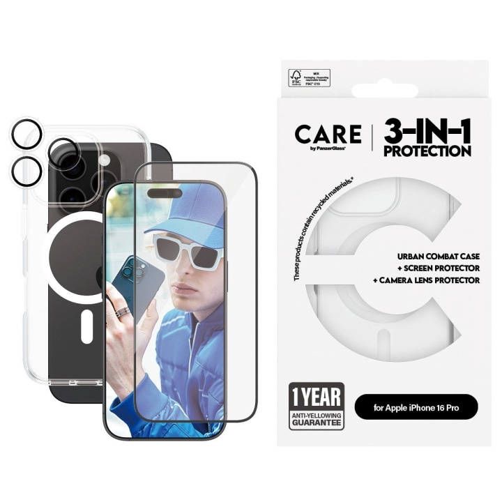 CARE by PanzerGlass - Flagship 3-in-1 Bundle - iPhone 16 Pro in the group SMARTPHONE & TABLETS / Phone cases / Apple / iPhone 16 at TP E-commerce Nordic AB (D12607)