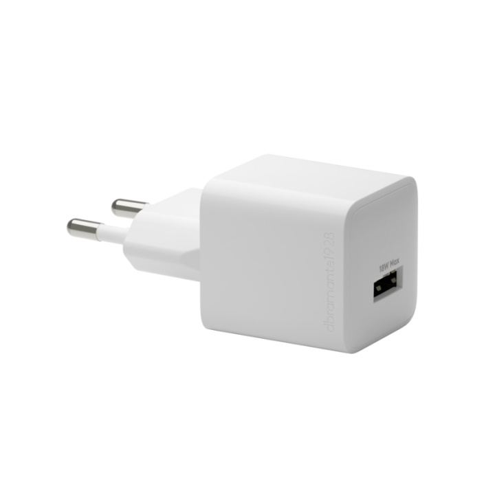 dbramante1928 Re-charge - Wall Charger GaN - USB-A 18W EU - White in the group SMARTPHONE & TABLETS / Chargers & Cables / Wall charger / Wall charger USB at TP E-commerce Nordic AB (D12813)