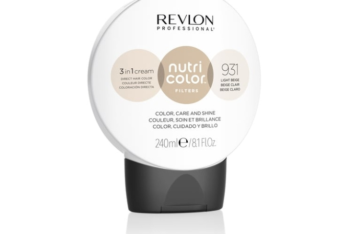 Revlon Nutri Color Filters Toning 240 ml - 931 Light Beige in the group BEAUTY & HEALTH / Hair & Styling / Hair care / Hair Dye / Hair Dye & Color bombs at TP E-commerce Nordic AB (D12860)
